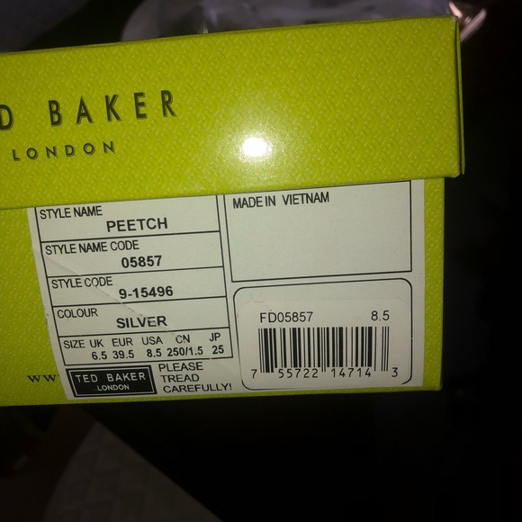 Ted Baker Silver Peetch Pointed Toe Pumps - Picture 7 of 7